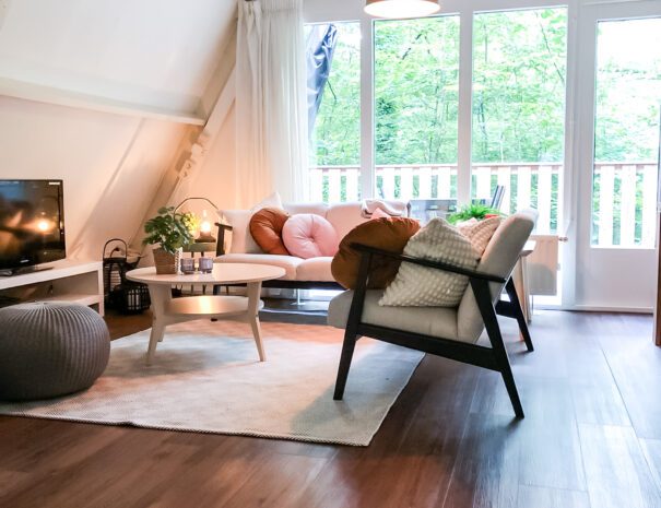 Boshuisje huren - woonkamer detail